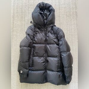 MaxMara Black Puffer Jacket with Tan Lining